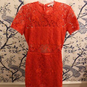 Lovers + Friends Red Lace Sheath Dress